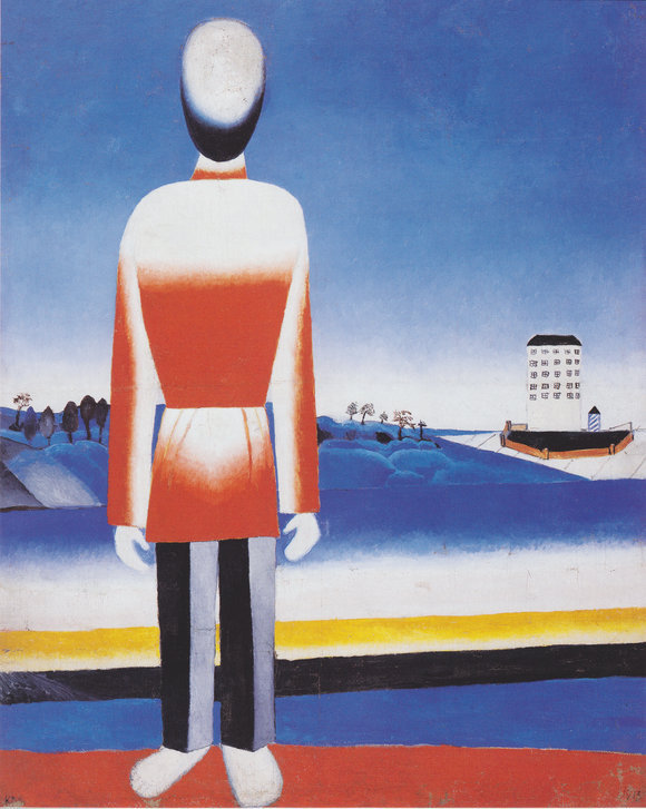   :: Man in Suprematic Landscape (1930)